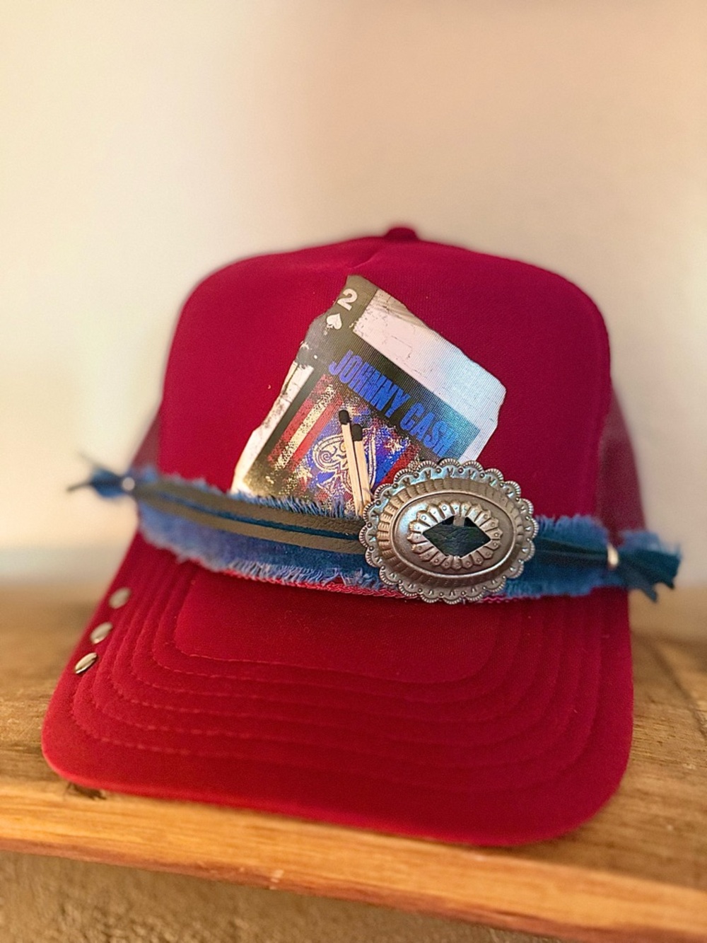 Johnny Cash Embellished Trucker Hat